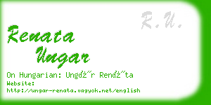 renata ungar business card